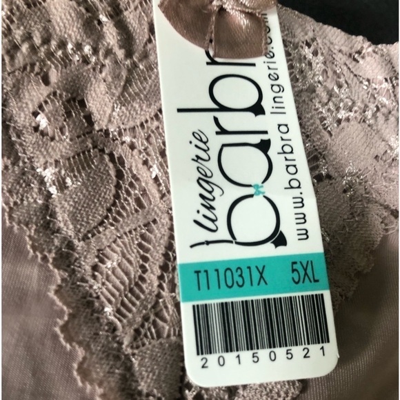 Barbara Lingerie Lot of 2 Full Coverage Lacy Panties 5XL Plus Size Taupe/Pink - Picture 4 of 7